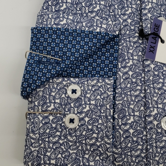 NWT Nick Graham everywhere Blue stretch shirt - Picture 2 of 4